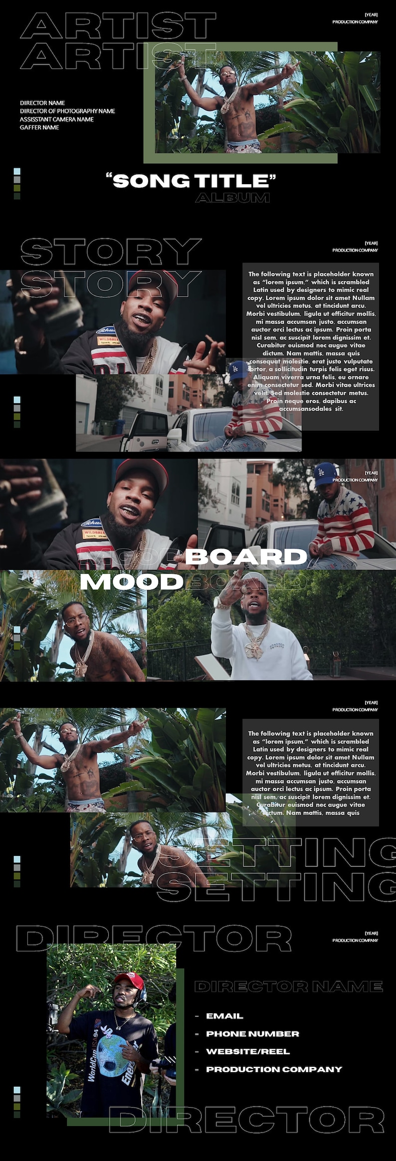 Film & Music Video Pitch Deck Template, Editable PowerPoint Template, Pitch Deck Template image 2