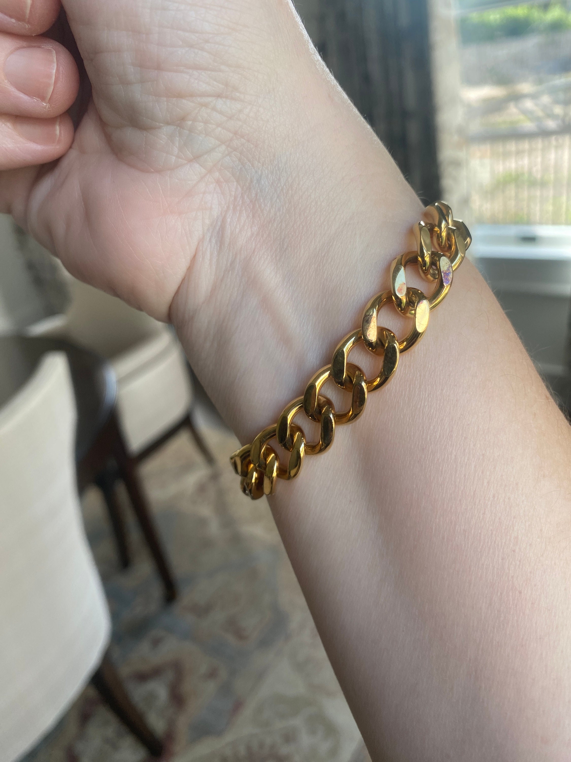 Vintage Burberry Gold Plated Chain Watch - Etsy