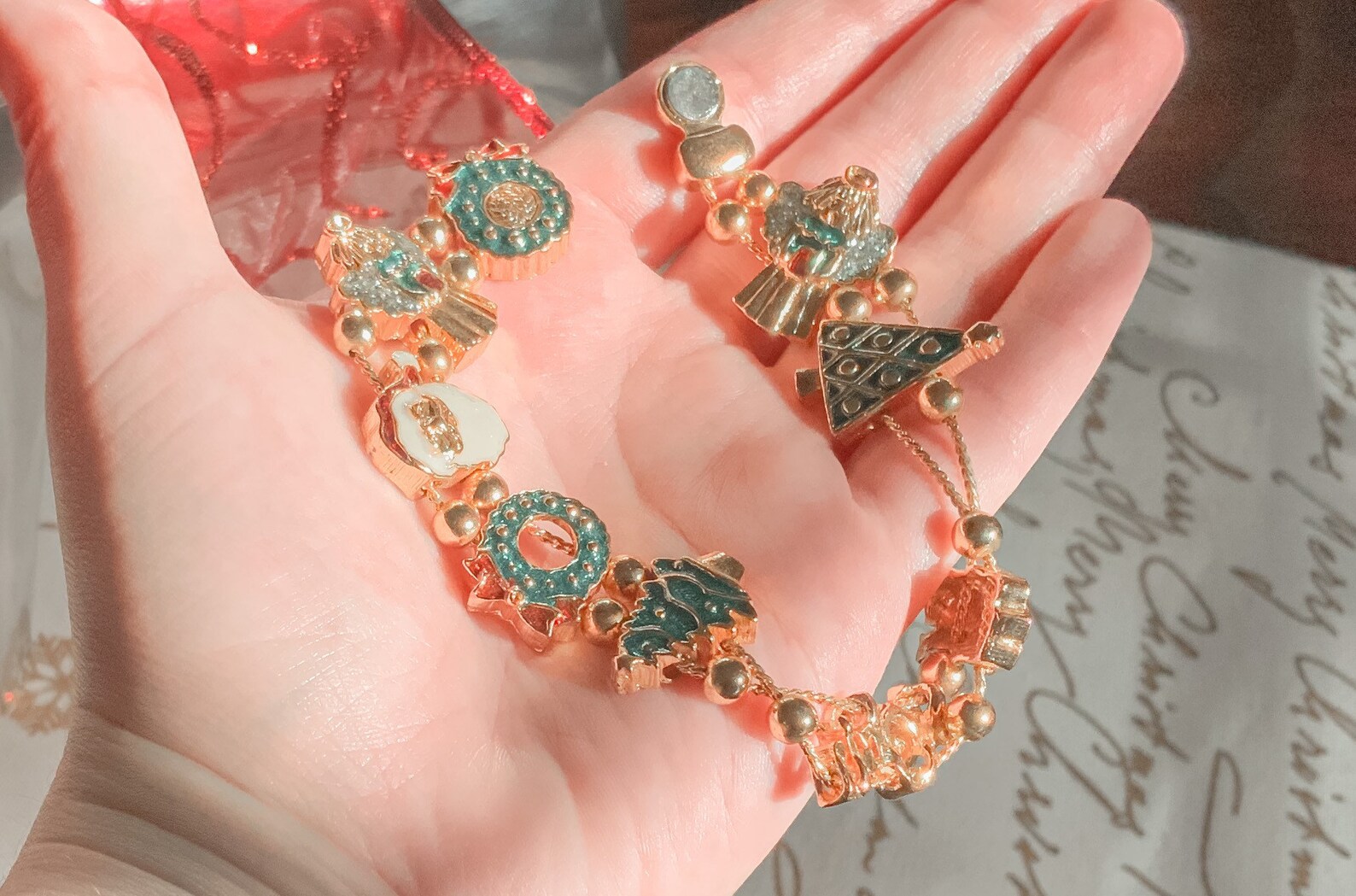 Vintage Christmas Charm Bracelet with Magnetic Clasp | Etsy