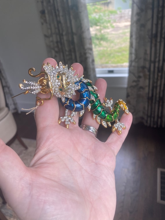 Chinese dragon brooch sale