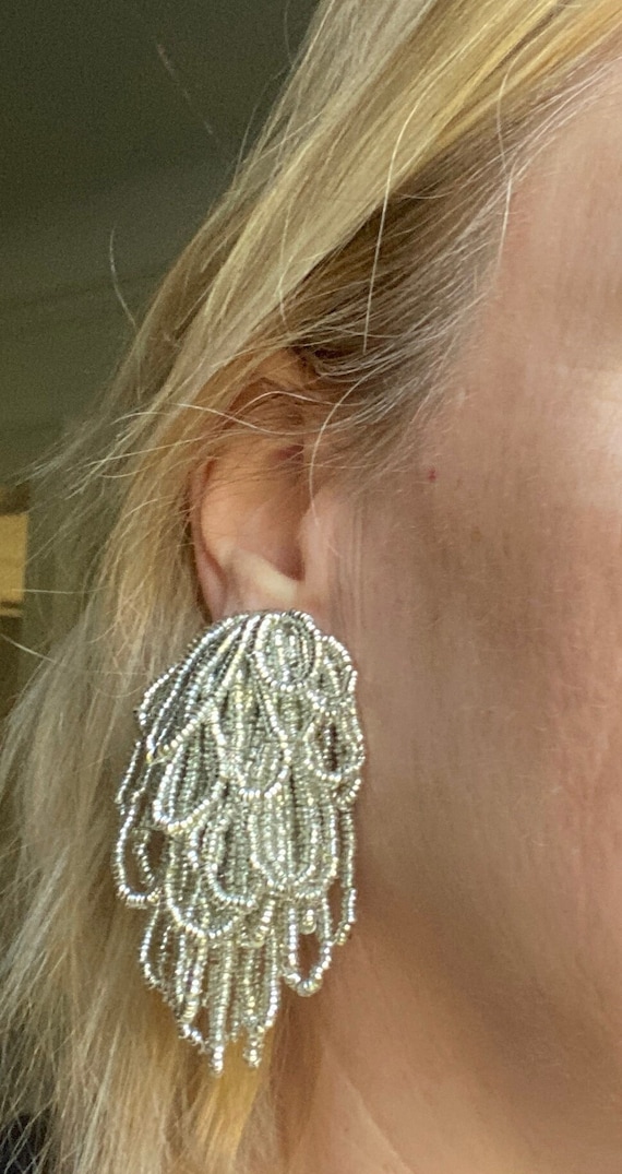 Vintage 1980’s Silver Cascade Earrings