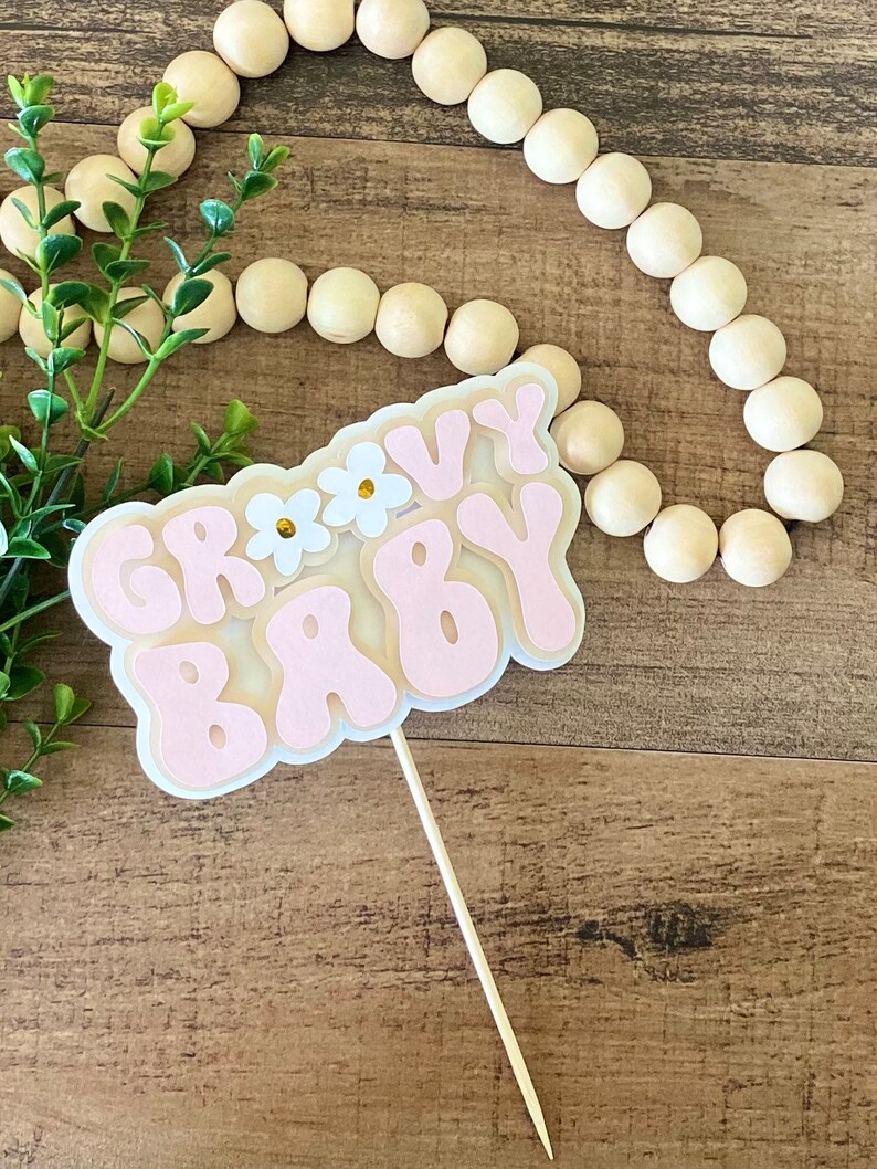 Groovy Baby Cake Topper Retro Baby Groovy Birthday Decor Etsy