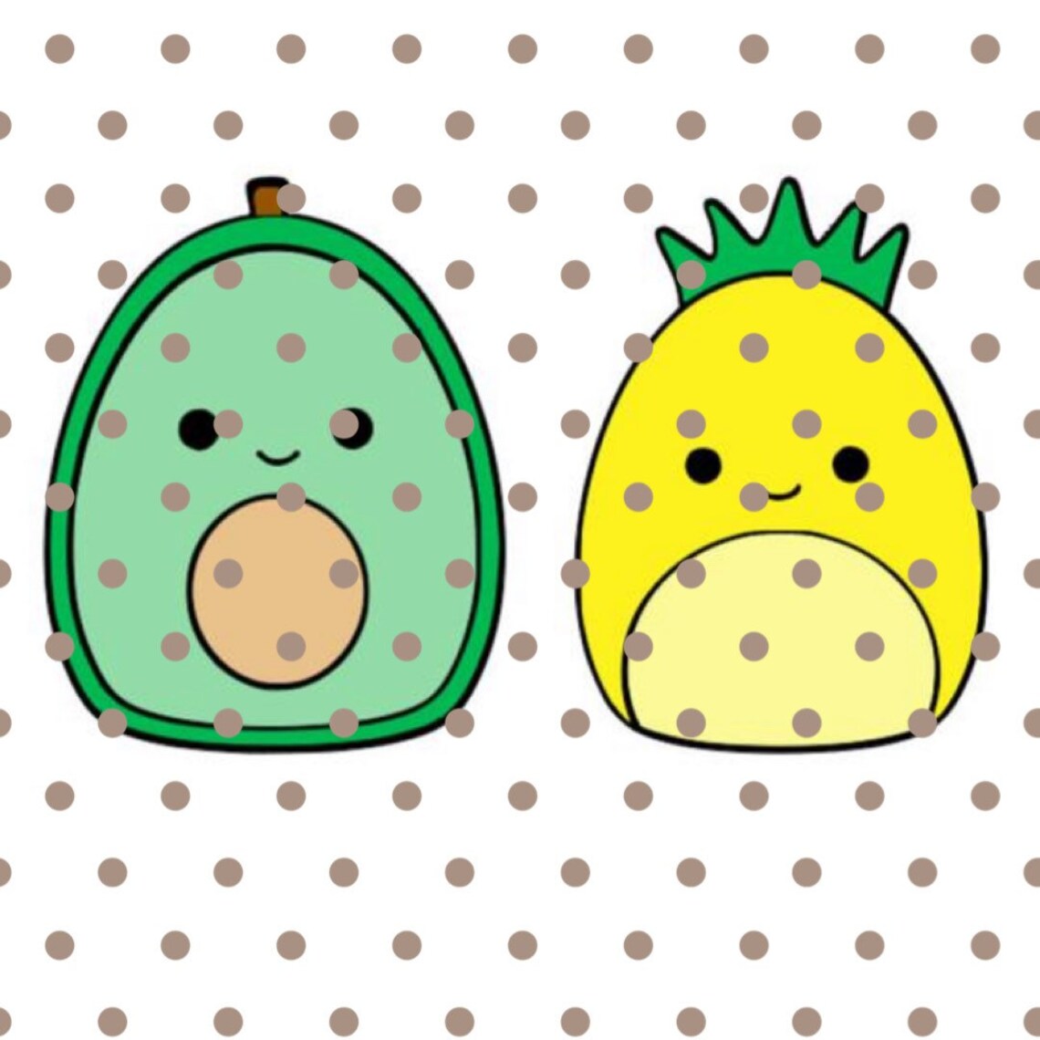 Squishmallow Avocado & Pineapple SVG Fruits Squishmallow 2 Etsy
