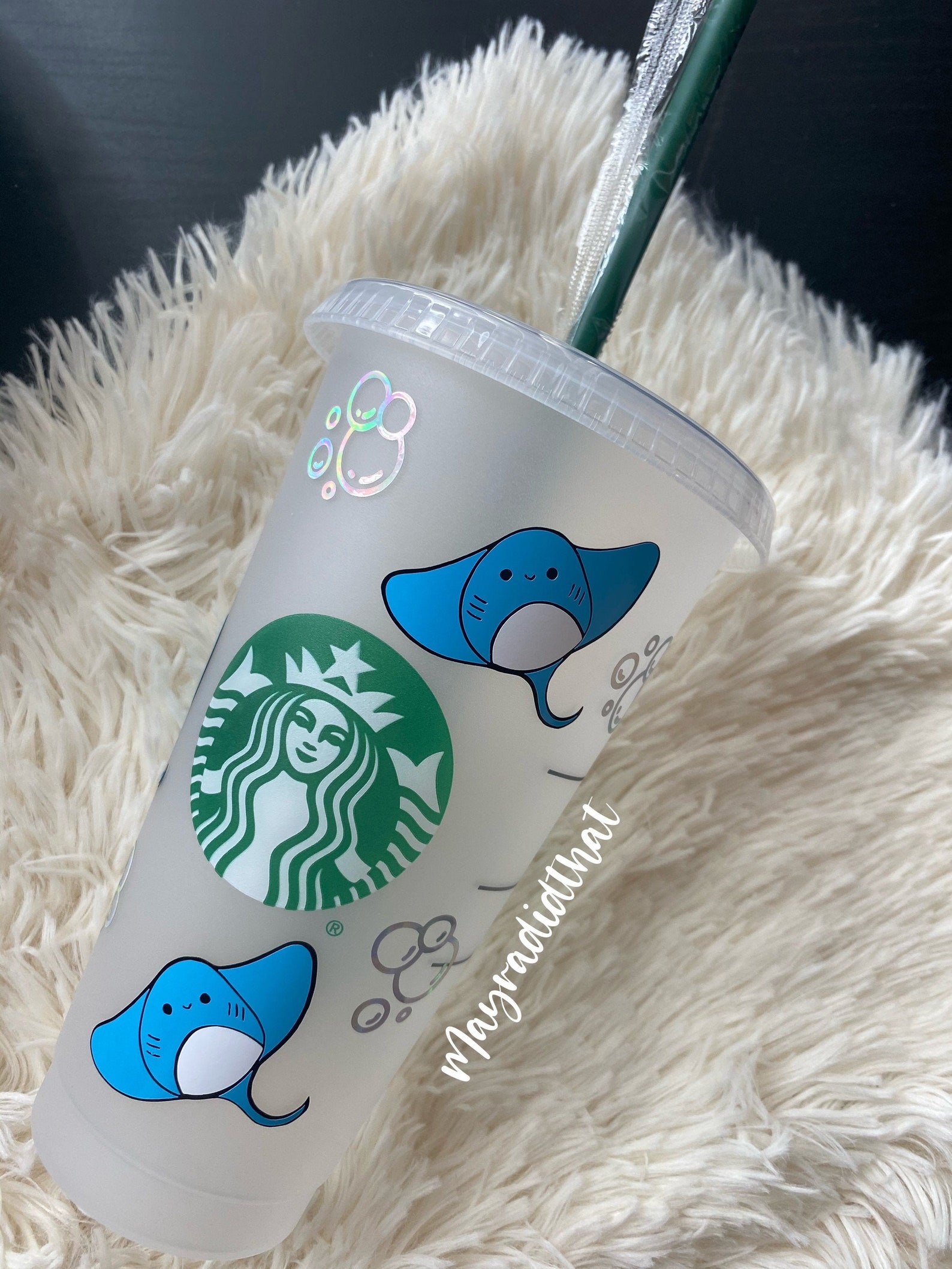 String ray Squishmallow Starbucks Cup | Etsy