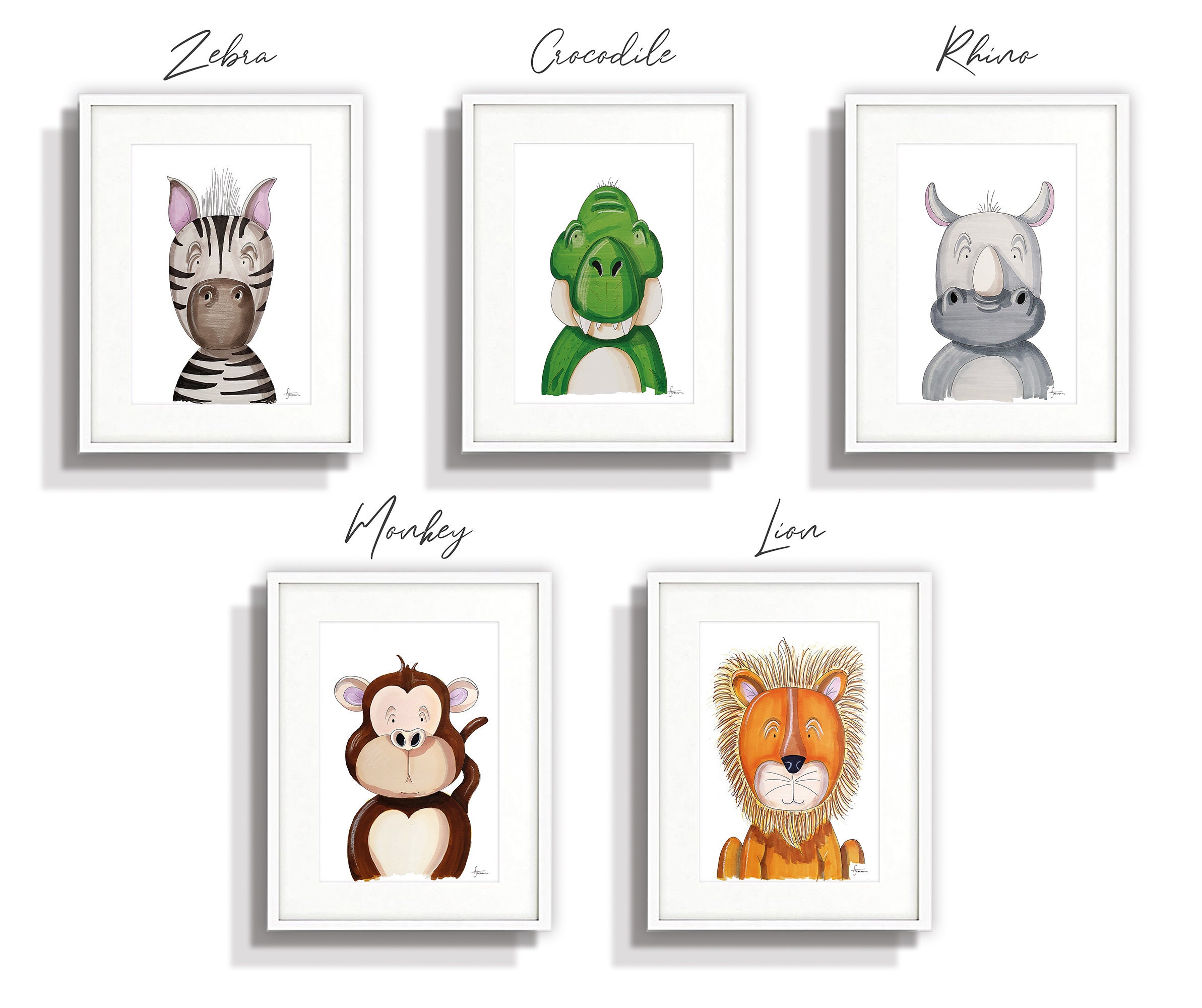 Safari Nursery Decor Zoo Animal Print Nursery Art Animal Etsy UK
