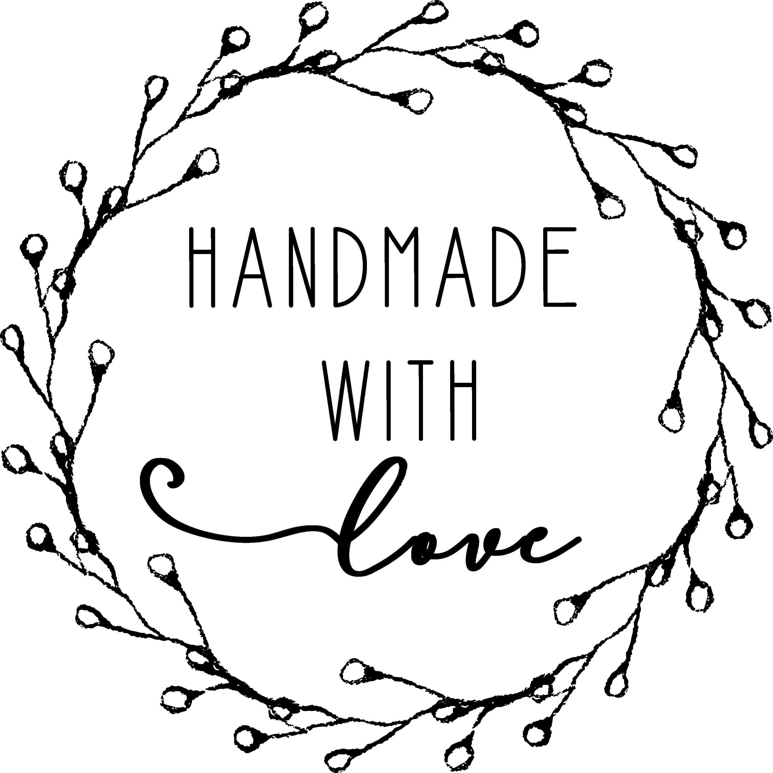 Digital Handmade With Love Stickers PDF Downloadable Etsy