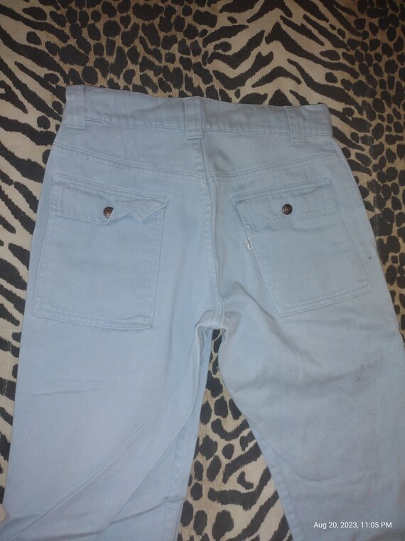 RARE 70s Vintage Levi's Bush Jeans Sky Blue 30 x 30 C… - Gem