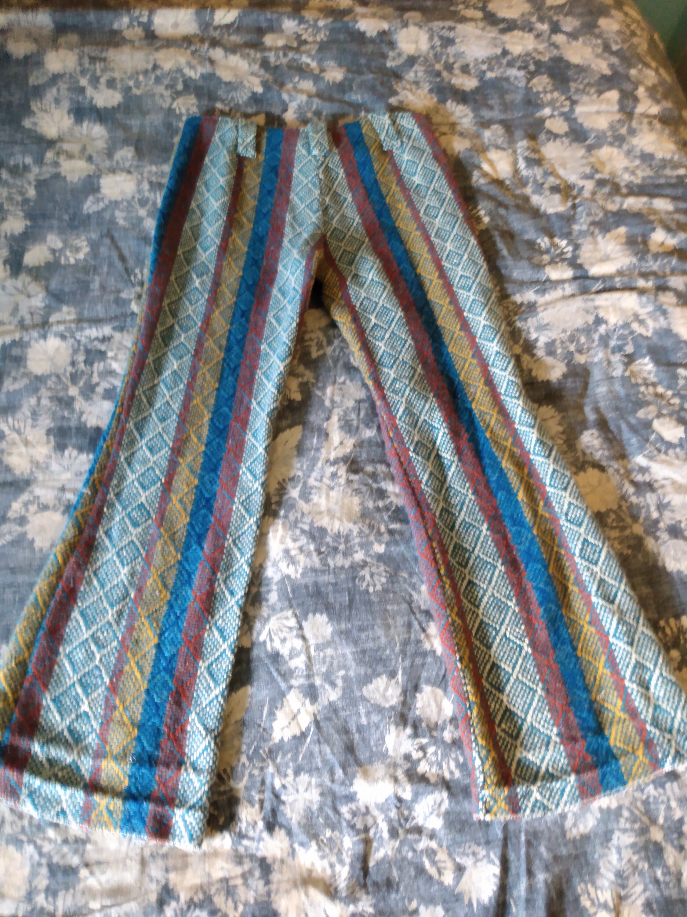 Psychedelic 1960s 60s Vintage Tapestry Pants 32 / 33 x 30 Etsy