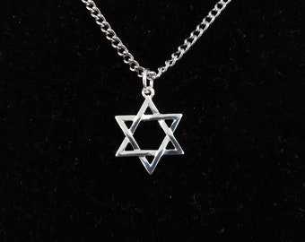 Silver Star of David necklace- gifts, gifts for her, gifts for him, jewish gift, bat mitzhah, bar mitzvah, jewelry gift, anniversary gift