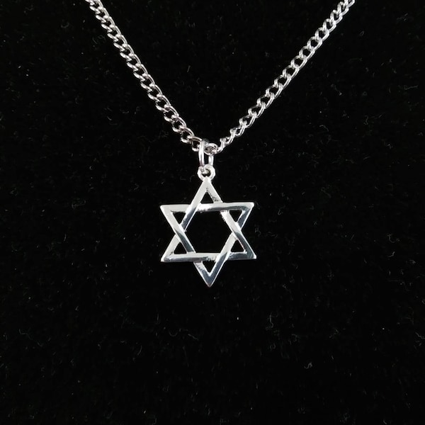 Silver Star of David necklace- gifts, gifts for her, gifts for him, jewish gift, bat mitzhah, bar mitzvah, jewelry gift, anniversary gift