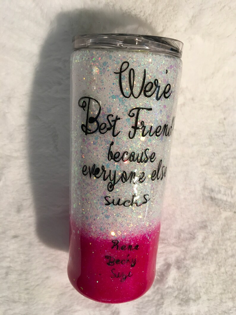 Best friend tumbler matching Glitter Tumblers/We are Best Etsy