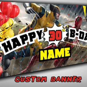 Superhero Birthday Banner
