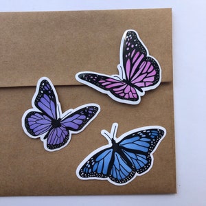 School Supply Labels Bright Butterflies Daycare Labels Personalized Labels  for Kids Kindergarten Labels Waterproof Stickers 