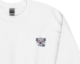 Axolotl Embroidered Sweatshirt, Axolotl Gift, Axolotl Shirt, Axolotl Gifts for Girls, Axolotl Mom