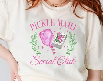 Pickle Ball Mahjong Shirt, Mahjong T-shirt, Mahjong Geschenke, Pickle Ball Shirt, Mahjong Liebhaber, Mahjong League