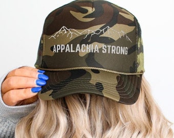 Haftowana czapka Appalachia Strong Trucker Hat Otto Trucker Cap NC Strong Hat Prezenty dla niego Prezenty dla niej