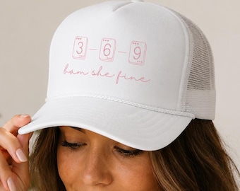 Mahjong Hut, gestickt, Mahjong Trucker Hut, 369 Bam She Fine Hut, Mahjong Geschenke, Mahjong League Hut
