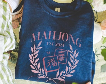 Mahjong Sweatshirt, Mahjong Gift, Mahjong Club Shirt, Mahjong Gifts, Gifts for Her, Mahjong Sweater, Cute Sweatshirt