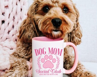 Taza para mamá de perro Taza para mamá de perro Taza para mamá de perro Coquette Taza para mamá de perro Club social para mamá de perro Regalo para mamá de perro Taza de café para mamá de perro Regalos para ella
