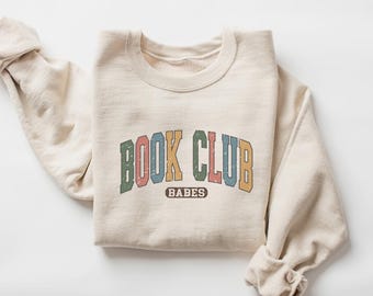 Buchclub Sweatshirt, Buchclub College Sweatshirt, Buchclub Geschenke, süßes Buch Sweatshirt, Geschenke für sie, Bücherwurm Sweatshirt