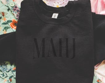 Besticktes Mahjong Sweatshirt, Mahjong Geschenk, Mahjong Pullover, Mahjong Shirt, Geschenke für sie