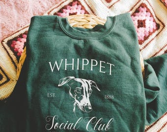 Bluza Whippet, Prezenty Whippet, Koszulka Whippet, Koszulka Whippet Dog, Prezenty dla Niej, Koszulka Miłośnika Psów, Słodka Koszulka Whippet, Bluza Gildan