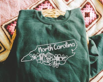 Sudadera NC Strong, sudadera bordada, camiseta de Carolina del Norte, Appalachia Strong, regalos para ella