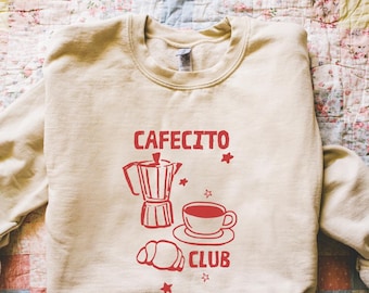 Cafecito Club Sweatshirt | Geschenke für Kaffeeliebhaber Sweatshirt Gildan 18000