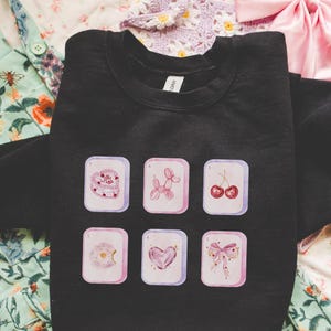 Mahjong Tiles Sweatshirt, Coquette Mahjong Shirt, Mahjong Gifts, Mahjong Club Sweatshirt, Gifts for Her, Mahjong