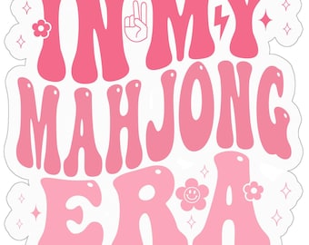 Mahjong-klistermärke, Mahjong-present, söta Mahjong-klistermärken, Mahjong-presenter till henne