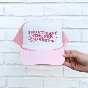 Gestickte lustige Hut-Trucker-Hut-freche Hut-Geschenke für sie Rosa Fernlastfahrer-Hut gesticktes Zitat