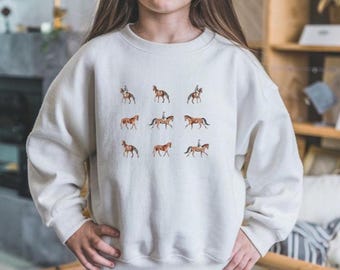 Equestrian Youth Kids Gildan Sweatshirt, Horse Sweatshirt Gift for Kid, Horse Lover Shirt