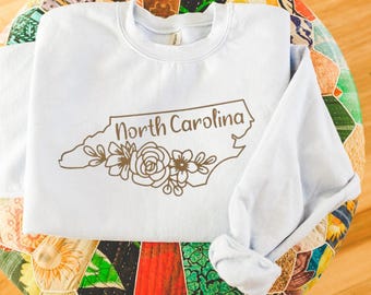 Bluza z haftem NC Strong North Carolina Koszulka z nadrukiem Appalachia Strong Koszulka z nadrukiem North Carolina State