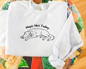 Barsoi Sweatshirt | Langes Hundeshirt | Nö nicht heute Sweatshirt | Geschenke für Sie | Geschenke für Ihn | Barsoi Mama