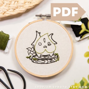 Legend of Zelda Embroidery Pattern | Tears of the Kingdom | Yahaha You Found Me | Breath of the Wild | Korok Seed | Hand Embroidery Design