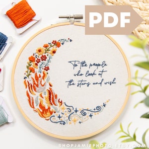 A Court of Thorns and Roses Embroidery Design | Archeron Sisters | Romantasy | PDF Pattern | ACOTAR Quote | Rhysand | The Night Court