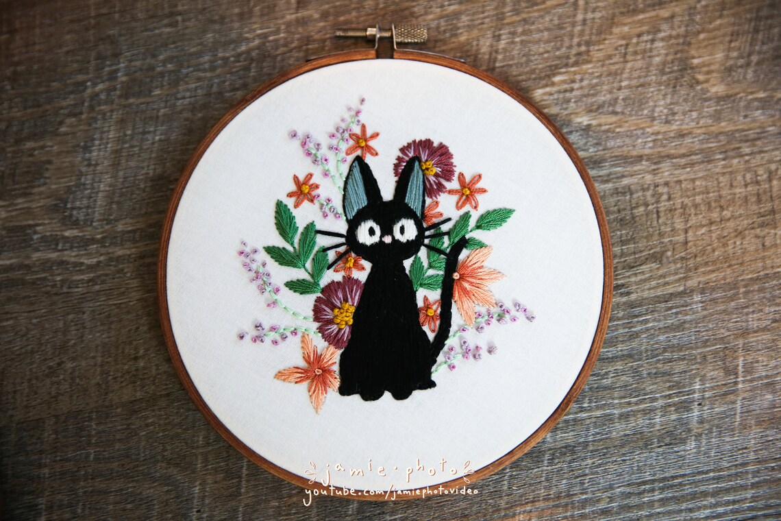 Jiji Embroidery Pattern PDF Kiki's Delivery Service Etsy