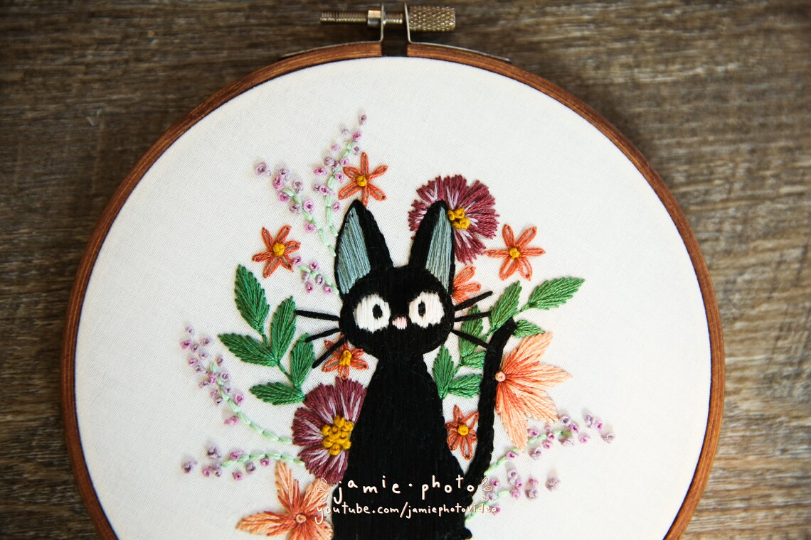 Jiji Embroidery Pattern PDF Kiki's Delivery Service Etsy