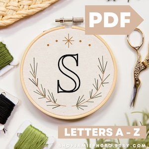 Hand Embroidery Christmas Pattern | Winter, Christmas Gift, Christmas Ornament Design, Unique Holiday Decor, DIY Gifts, Handmade Gift, PDF
