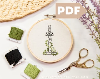 Zelda Master Sword Embroidery Pattern: Tears of the Kingdom (PDF