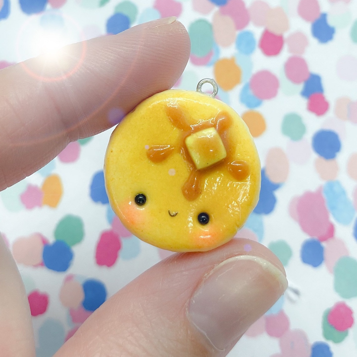 Kawaii Pancake Charm Polymer Clay Charm Etsy