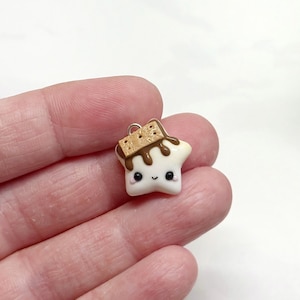 S’mores Kawaii Star Charm-Polymer Clay Charm-Kawaii Clay Charm