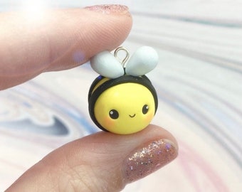 Kawaii Bee Charm-Polymer Clay Charm-Kawaii Clay Charm
