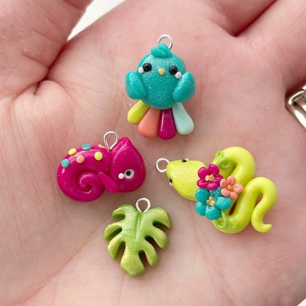 Jade Jungle Moonglow Yarn Co. Collab Clay Charm- Polymer Clay Charm- Stitch Marker