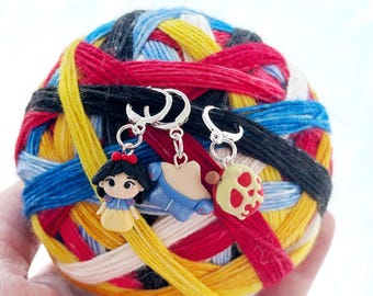 Princess YARN SET Clay Charm- Polymer Clay Charm- Stitch Marker