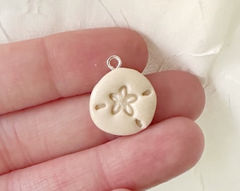Sand Dollar SeaShell Clay Charm- Polymer Clay Charms- Stitch Markers