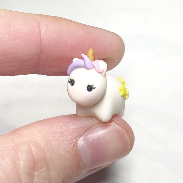 Unicorn Charm Kawaii- Polymer Clay Charm- Stitch Marker