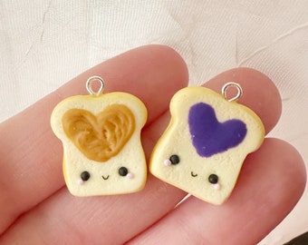 PB&J BFF Charms Kawaii Charm- Polymer Clay Charms- Stitch Marker