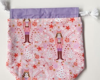 Pink Nutcracker Simple Sack  7.5 x 5.5 x 3