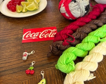 SOCK Diet Cola Kit Clay Charm- Polymer Clay Charm- Stitch Marker